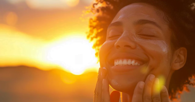 woman_outside_using_sunscreen_on_face_ISO